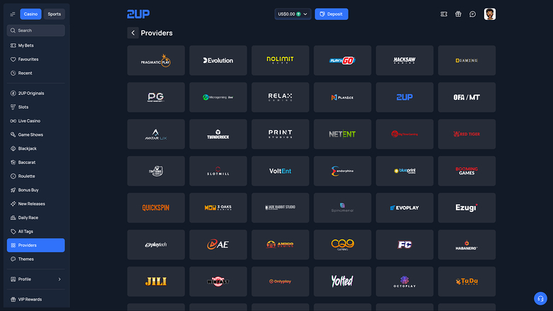 2up Casino Desktop Game Developers