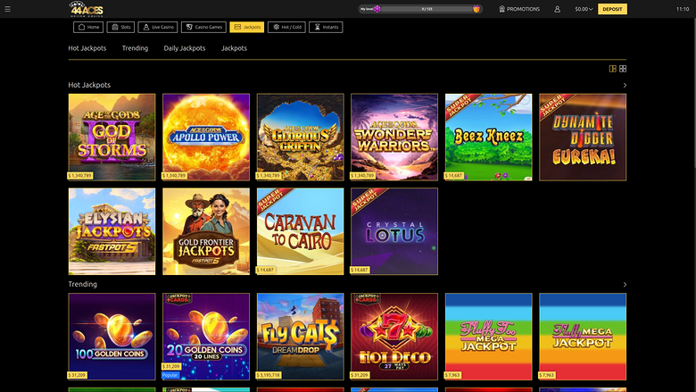 44Aces Casino Desktop Jackpot