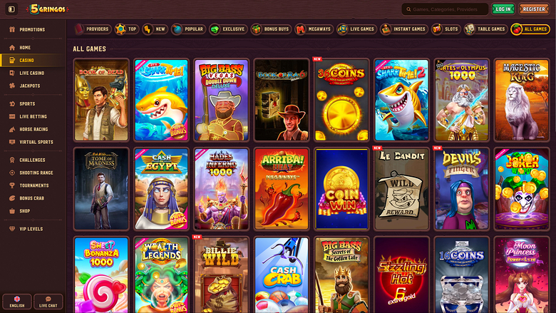5Gringos Casino Desktop Games