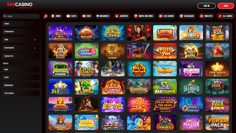 666 Casino Desktop Games