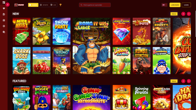 777Tigers Casino Desktop Games