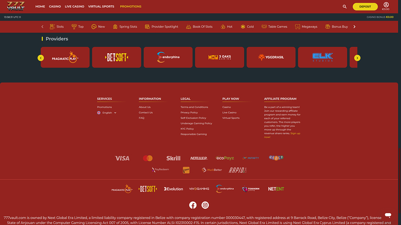 777Vault Casino Desktop Game Developers