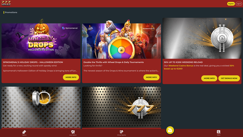 777Vault Casino Promotions Desktop