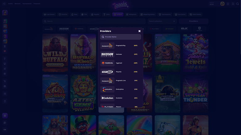 7Oasis Casino Desktop Game Developers