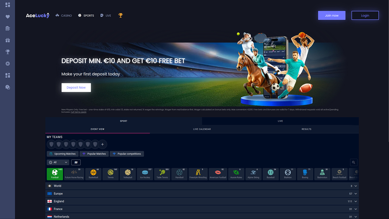 Ace Lucky Casino Desktop Sports