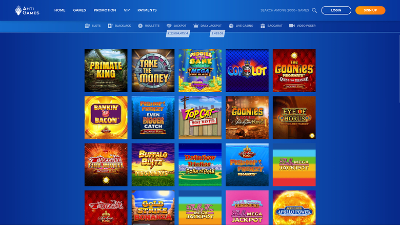 Ahti Games Casino Desktop Jackpot