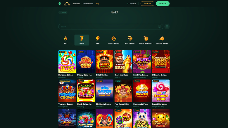 AllStar Casino Desktop Games