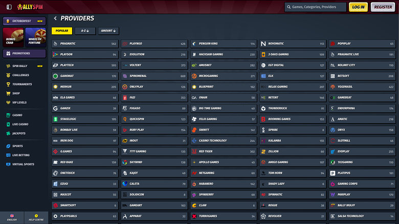 AllySpin Casino Desktop Game Developers
