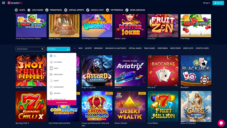 Anadol24 Casino Game Developers Desktop