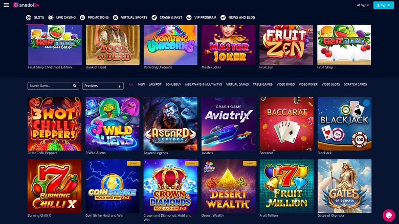 Anadol24 Casino Games Desktop
