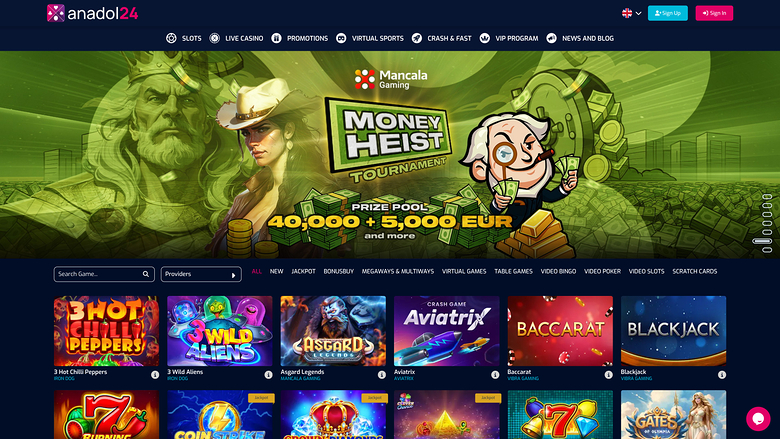 Anadol24 Casino Homepage