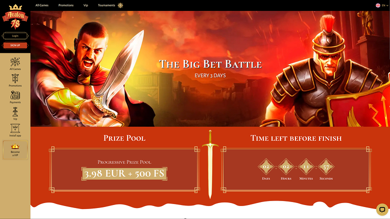 Avalon78 Casino Desktop Tournaments