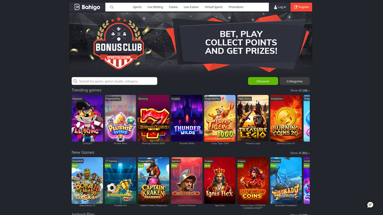 Bahigo Casino Desktop Games