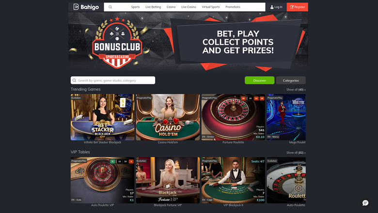 Bahigo Casino Desktop Live Dealer