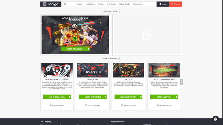 Bahigo Casino Desktop Promotions