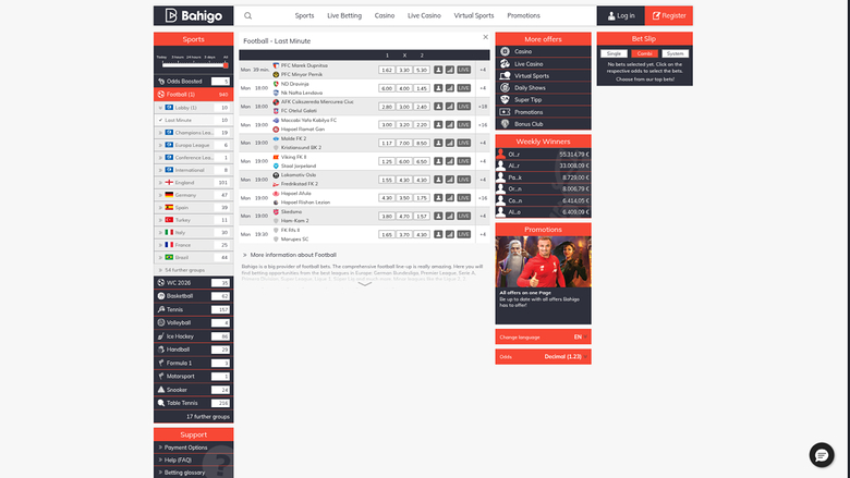 Bahigo Casino Desktop Sports