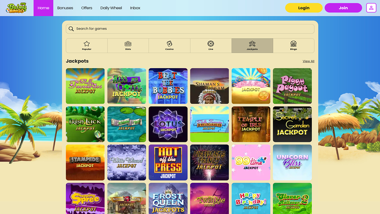 Balmy Bingo Desktop Jackpot
