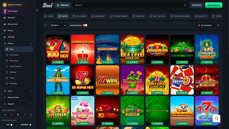 Beef Casino Jackpot Desktop
