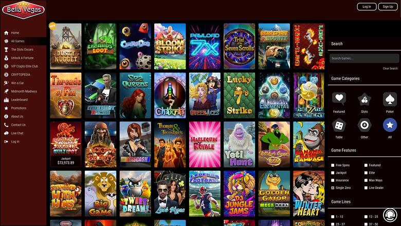 Bella Vegas Casino Desktop Games