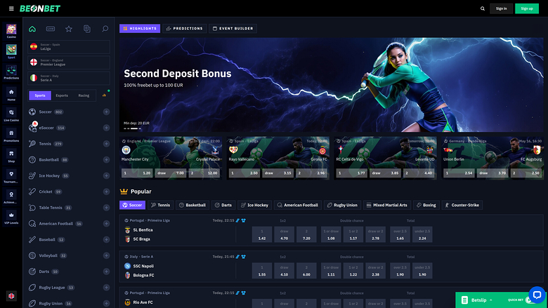 Beonbet Casino Desktop Other