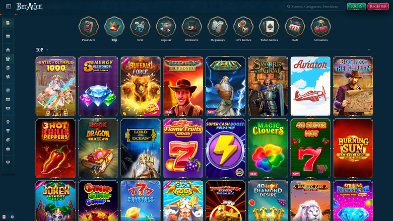 BetAlice Casino Desktop Games