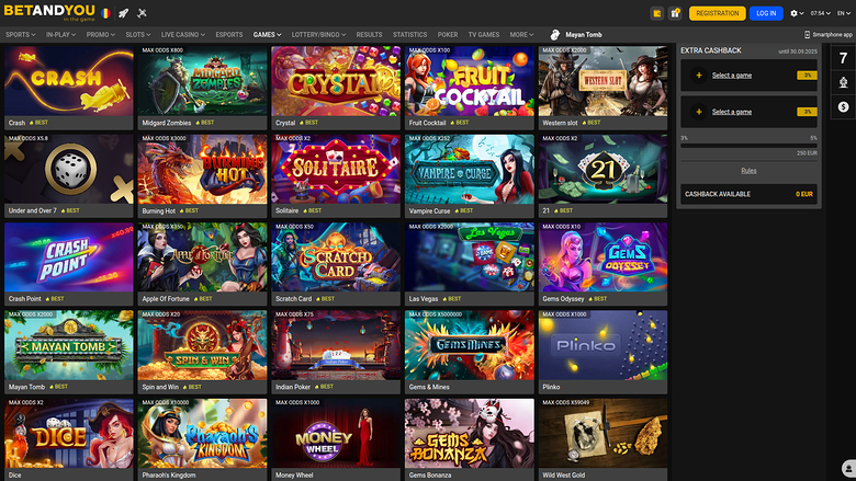 Betandyou Casino Desktop Games