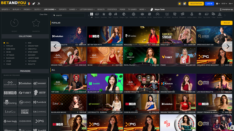 Betandyou Casino Desktop Live Dealer