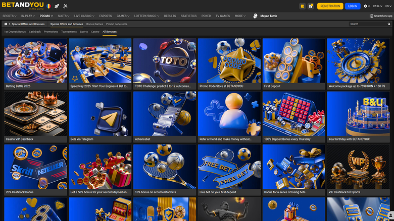 Betandyou Casino Desktop Promotions