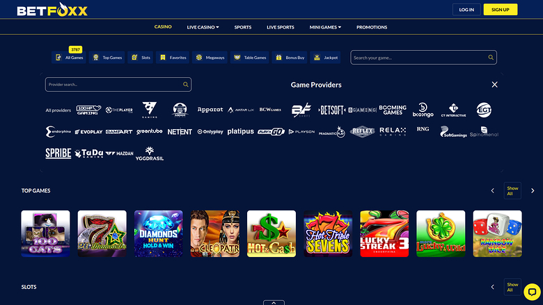 BetFoxxx Casino Desktop Game Developers