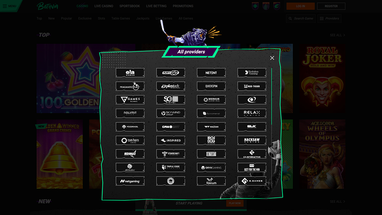 Betinia Casino Desktop Game Developers