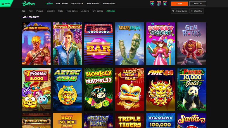 Betinia Casino Desktop Games