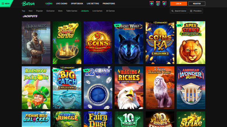 Betinia Casino Desktop Jackpot