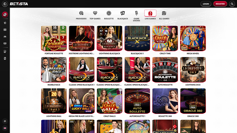 Betista Casino Desktop Live Dealer