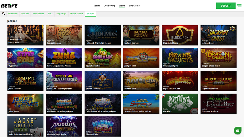 Beitve Casino Desktop Jackpot