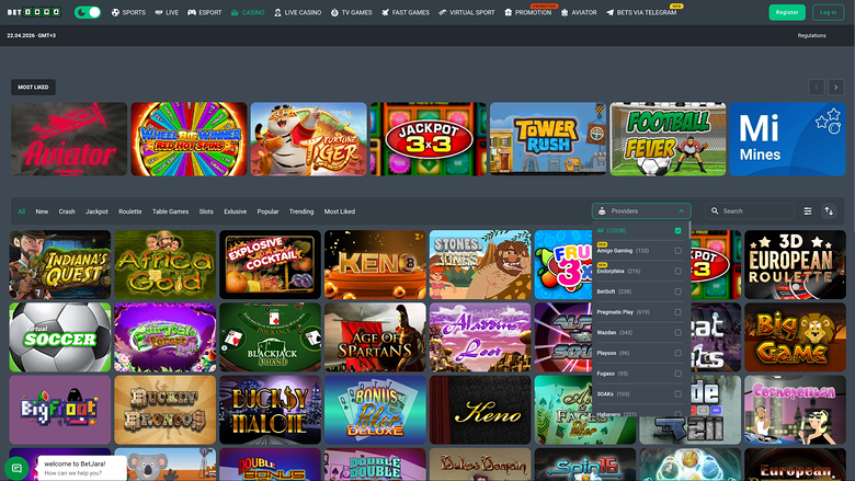 BetJara Casino Desktop Game Developers