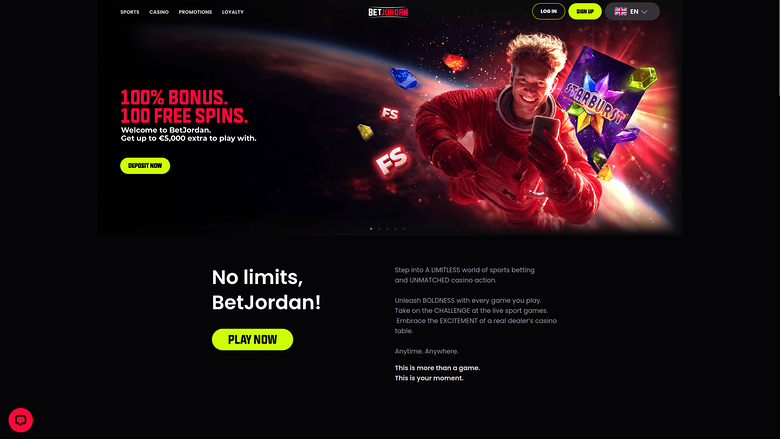 BetJordan Casino Homepage