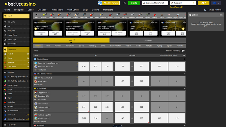 BetLive Casino Desktop Sports