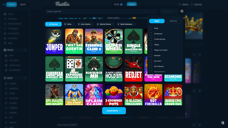 Betlix Casino Desktop Game Developers