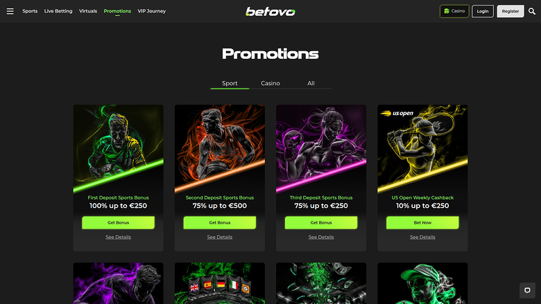 Betovo Casino Desktop Promotions