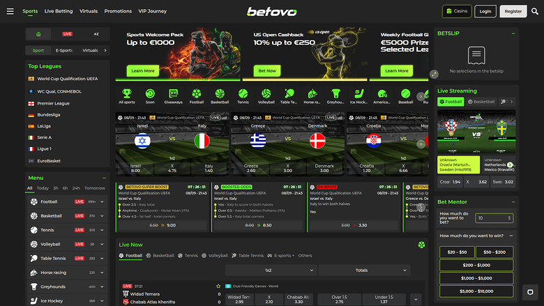 Betovo Casino Desktop Sports