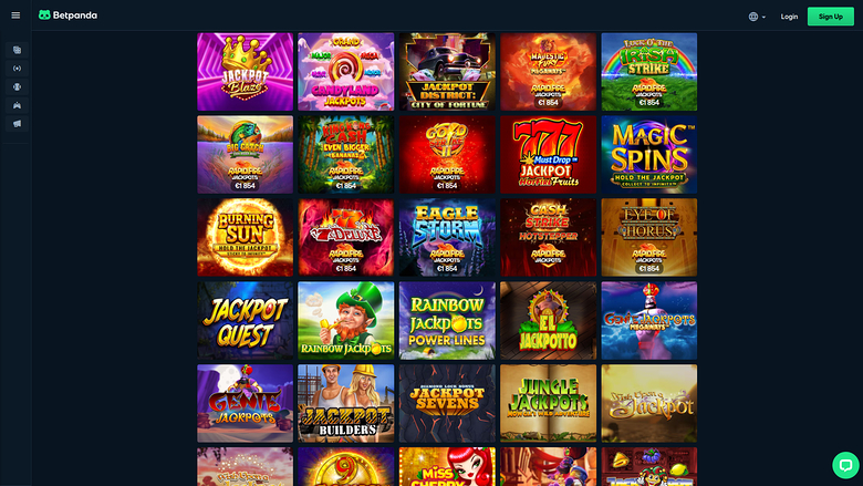 BetPanda Casino Desktop Jackpot