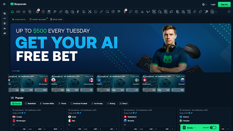 BetPanda Casino Desktop Sports