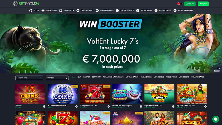 Betroom24 Casino Desktop Homepage