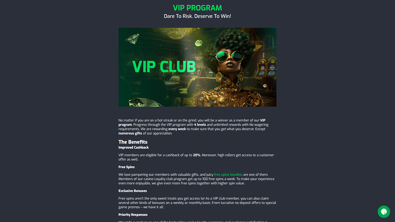 Betroom24 Casino Desktop VIP Program