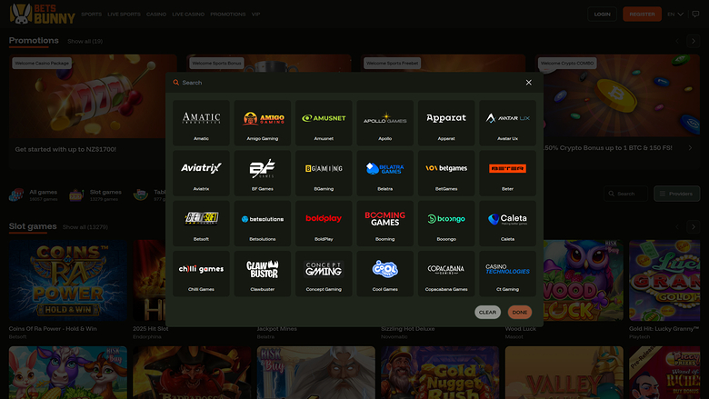 Bets Bunny Casino Desktop Game Developers