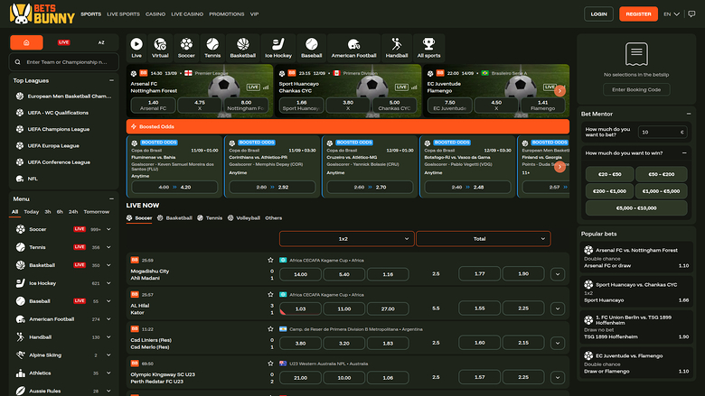 Bets Bunny Casino Desktop Sports