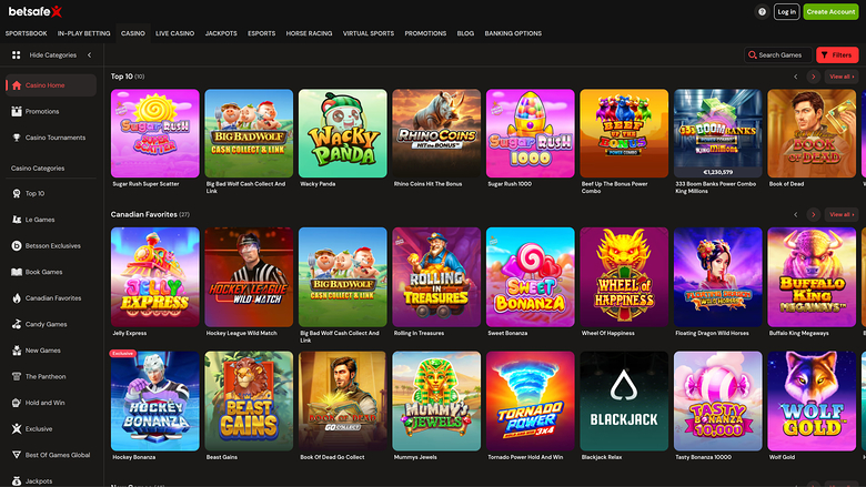 Betsafe Casino Desktop Games