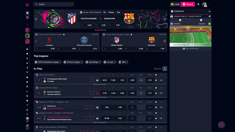 Bets.io Casino Desktop Sports