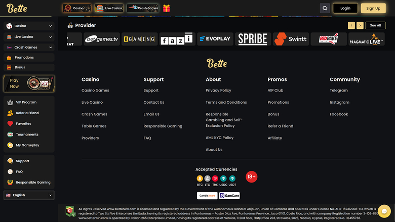Betterwin Casino Desktop Game Developers