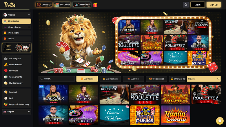 Betterwin Casino Desktop Live Dealer
